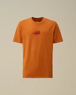 T-shirts & Polo<C.P. Company 24/1 Jersey Pencil Effect Graphics T-Shirt Bombay Brown