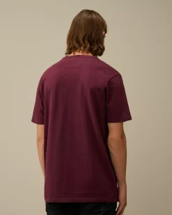 T-shirts & Polo<C.P. Company 24/1 Jersey Printed Logo Grid T-Shirt Potent Purple