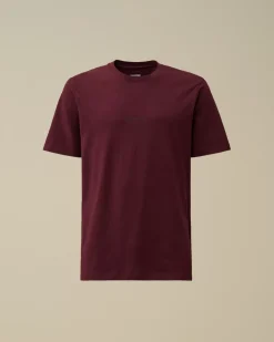 T-shirts & Polo<C.P. Company 30/1 Jersey Printed Logo T-Shirt Potent Purple
