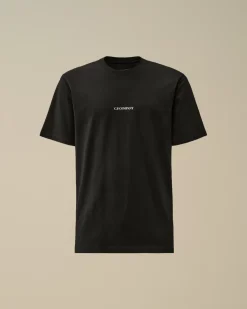 T-shirts & Polo<C.P. Company 30/1 Jersey Printed Logo T-Shirt Black