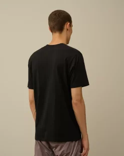 T-shirts & Polo<C.P. Company 30/1 Jersey Printed Logo T-Shirt Black