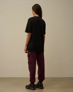 T-shirts & Polo<C.P. Company 30/1 Jersey Printed Logo T-Shirt Black