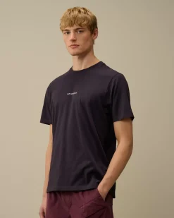 T-shirts & Polo<C.P. Company 30/1 Jersey Printed Logo T-Shirt Nightshade – Purple
