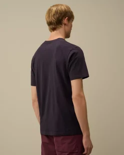 T-shirts & Polo<C.P. Company 30/1 Jersey Printed Logo T-Shirt Nightshade – Purple
