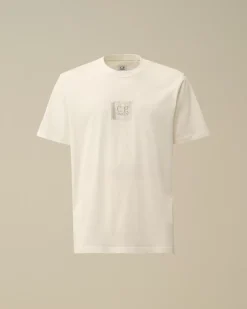 T-shirts & Polo<C.P. Company 30/1 Jersey Small Logo Label T-Shirt Gauze White
