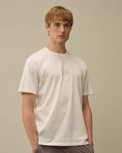 T-shirts & Polo<C.P. Company 30/1 Jersey Small Logo Label T-Shirt Gauze White