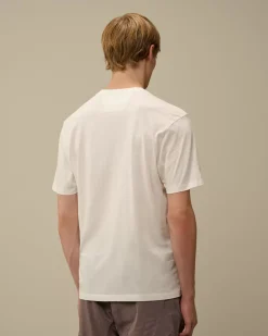 T-shirts & Polo<C.P. Company 30/1 Jersey Small Logo Label T-Shirt Gauze White
