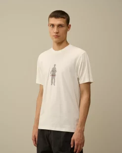 T-shirts & Polo<C.P. Company 30/1 Jersey Waffled British Sailor T-Shirt Gauze White
