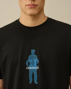 T-shirts & Polo<C.P. Company 30/1 Jersey Waffled British Sailor T-Shirt Black