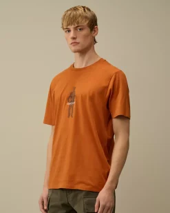 T-shirts & Polo<C.P. Company 30/1 Jersey Waffled British Sailor T-Shirt Bombay Brown