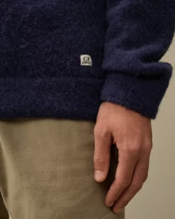 Jumpers<C.P. Company Alpaca Soft Crewneck Knit Estate Blue