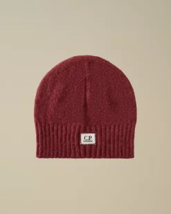 Hats<C.P. Company Alpaca Soft Logo Beanie Potent Purple