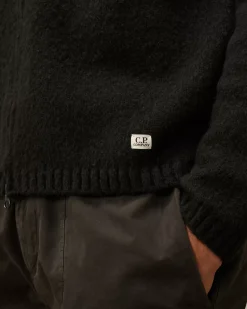 Jumpers<C.P. Company Alpaca Soft Zipped Knit Black