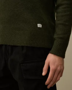 Jumpers<C.P. Company Alpaca Wool Crewneck Knit Grape Leaf – Green