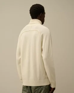 Jumpers<C.P. Company Alpaca Wool Turtleneck Knit Gauze White