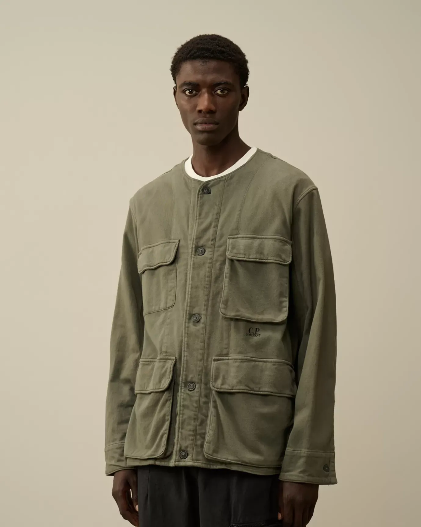 Overshirt<C.P. Company Armored Stretch Satin Buttoned Overshirt Grape Leaf – Green