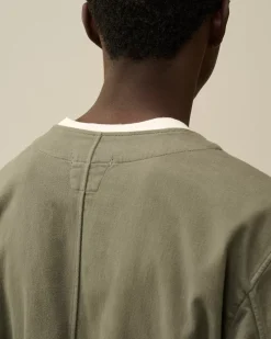 Overshirt<C.P. Company Armored Stretch Satin Buttoned Overshirt Grape Leaf – Green