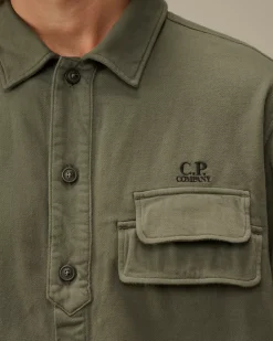 Shirt<C.P. Company Armored Stretch Satin Buttoned Shirt Grape Leaf – Green