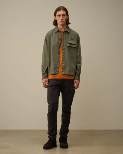 Shirt<C.P. Company Armored Stretch Satin Buttoned Shirt Grape Leaf – Green