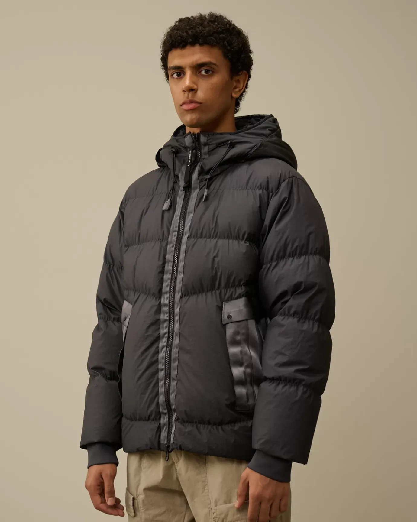 Jacket & Coats<C.P. Company Bi-TM Goggle Down Jacket Black Sand