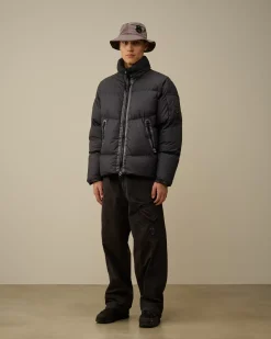Jacket & Coats<C.P. Company Bi-TM Hooded Down Jacket Black Sand