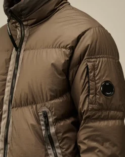 Jacket & Coats<C.P. Company Bi-TM Hooded Down Jacket Walnut – Beige