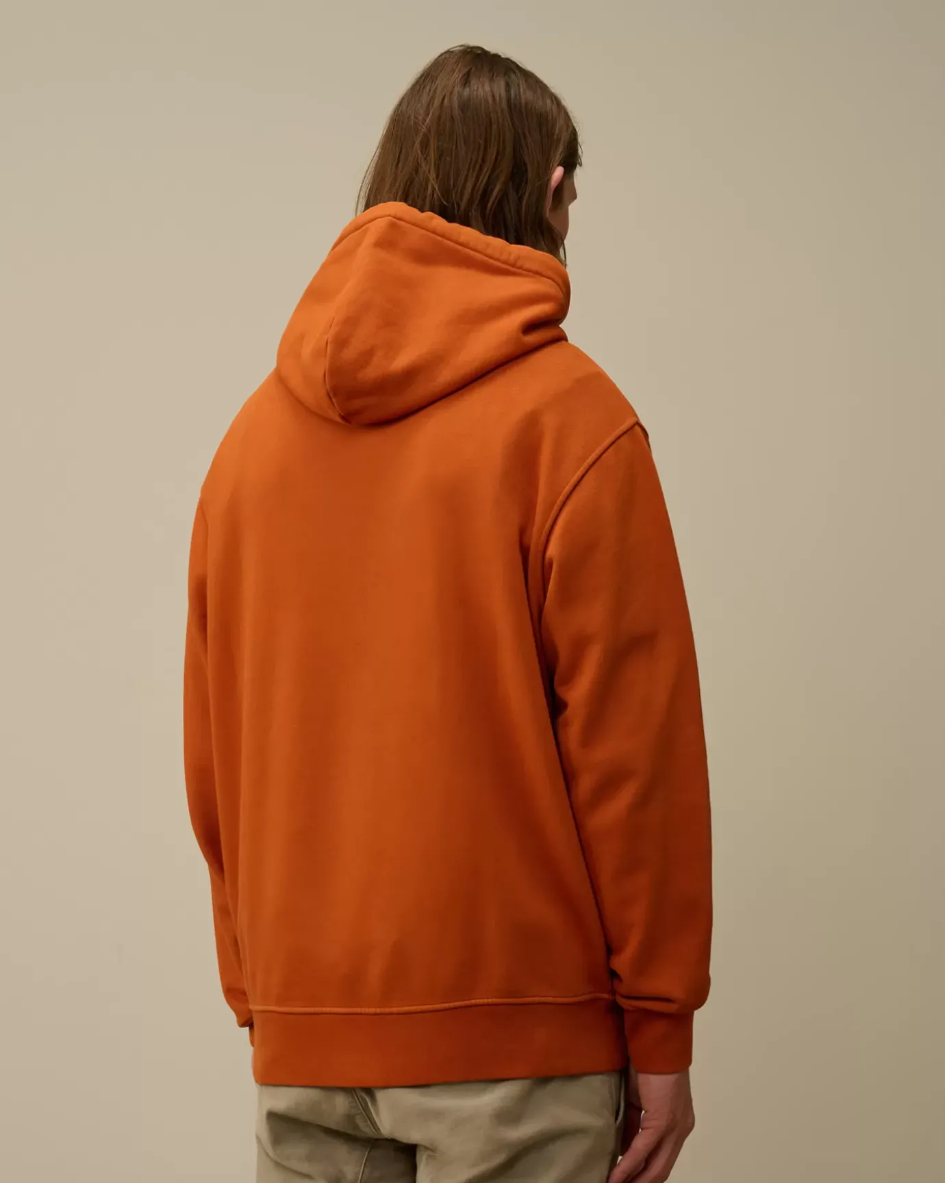 Sweatshirts<C.P. Company Brushed and Emerized Diagonal Fleece Lens Hooded Sweatshirt Bombay Brown