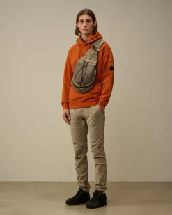 Sweatshirts<C.P. Company Brushed and Emerized Diagonal Fleece Lens Hooded Sweatshirt Bombay Brown