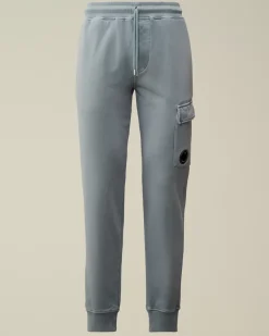 Tracksuits & Shorts<C.P. Company Brushed and Emerized Diagonal Fleece Cargo Sweatpants Flint Stone – Blue