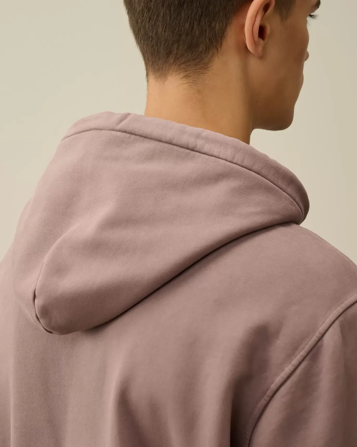 Sweatshirts<C.P. Company Brushed and Emerized Diagonal Fleece Logo Hooded Sweatshirt Purple Dove