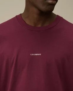 T-shirts & Polo<C.P. Company Brushed Jersey Logo Longsleeve T-Shirt Potent Purple
