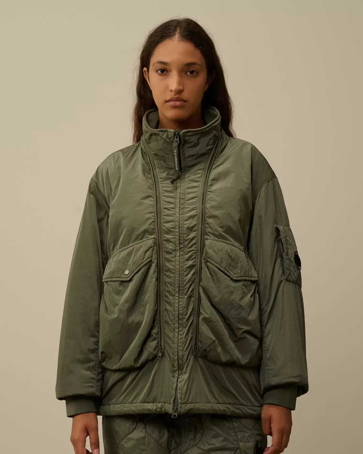 Jacket & Coats<C.P. Company Chrome-R Body Zippers Padded Jacket Grape Leaf – Green
