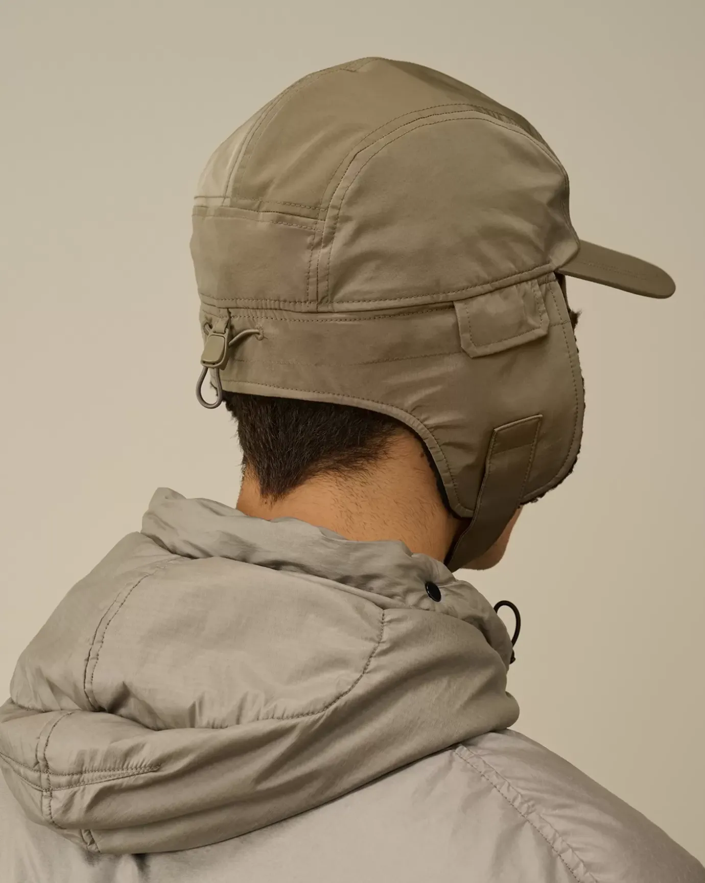 Hats<C.P. Company Chrome-R Earflap Hat Walnut – Beige