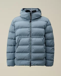 Jacket & Coats<C.P. Company Chrome-R Goggle Down Jacket Flint Stone – Blue