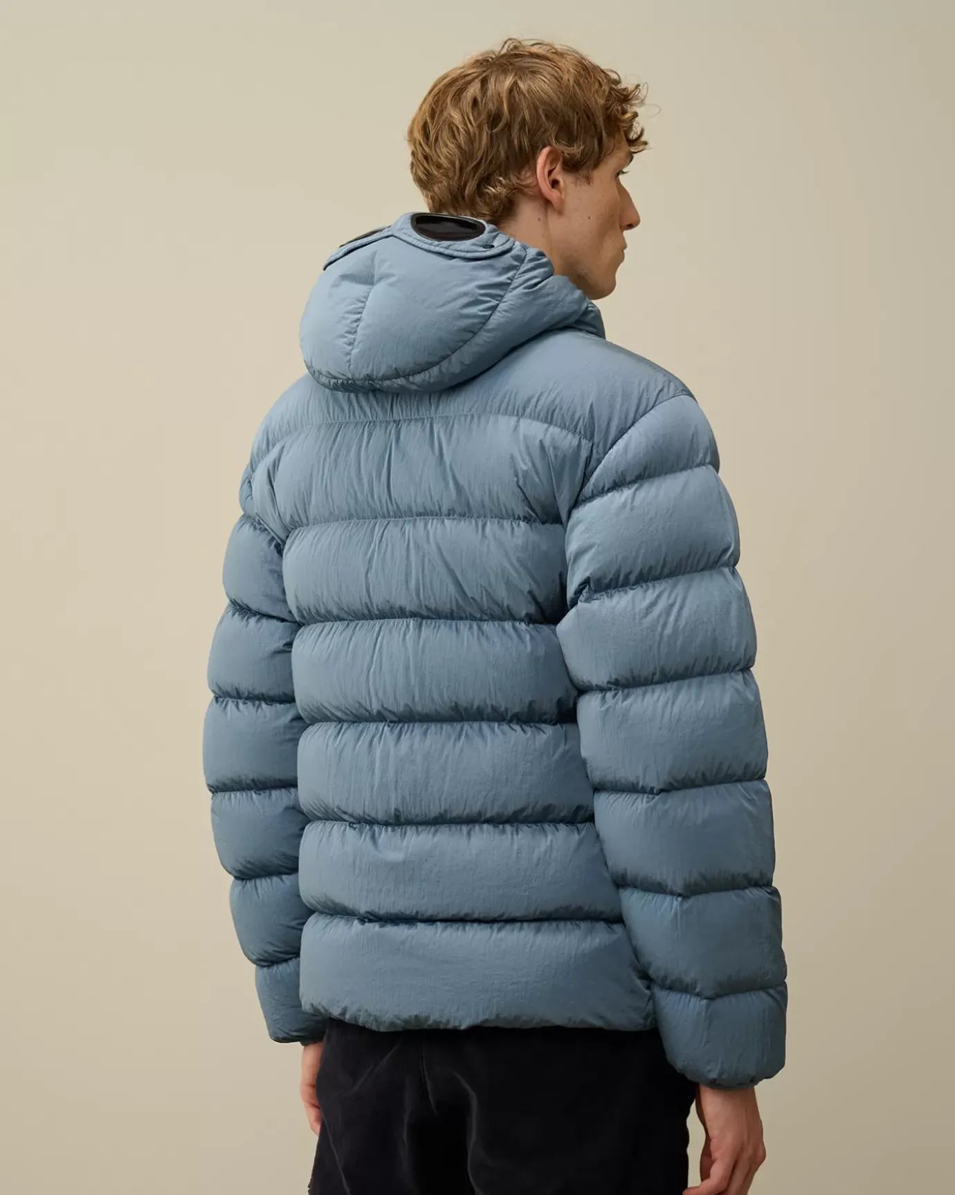 Jacket & Coats<C.P. Company Chrome-R Goggle Down Jacket Flint Stone – Blue