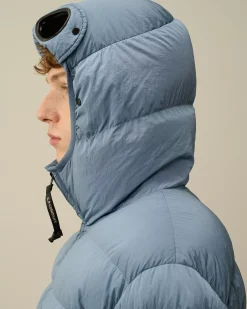 Jacket & Coats<C.P. Company Chrome-R Goggle Down Jacket Flint Stone – Blue