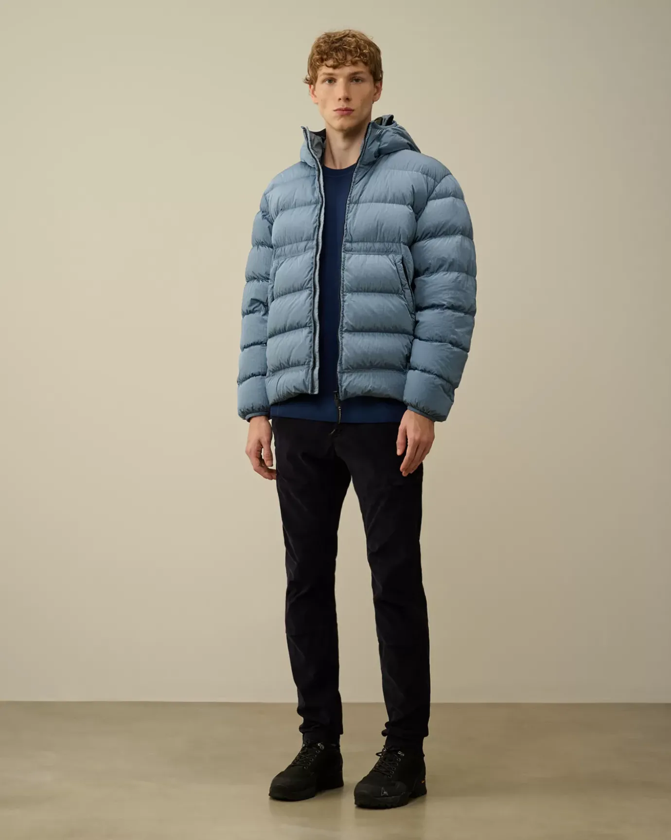 Jacket & Coats<C.P. Company Chrome-R Goggle Down Jacket Flint Stone – Blue