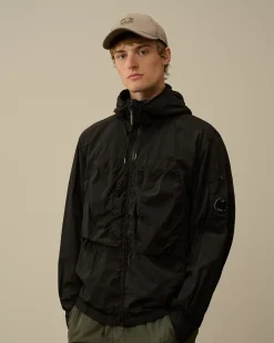 Overshirt<C.P. Company Chrome-R Hooded Overshirt Black