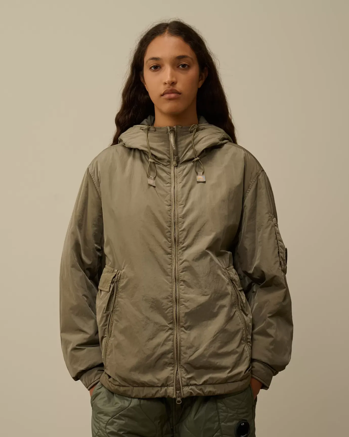 Jacket & Coats<C.P. Company Chrome-R Hooded Padded Jacket Walnut – Beige