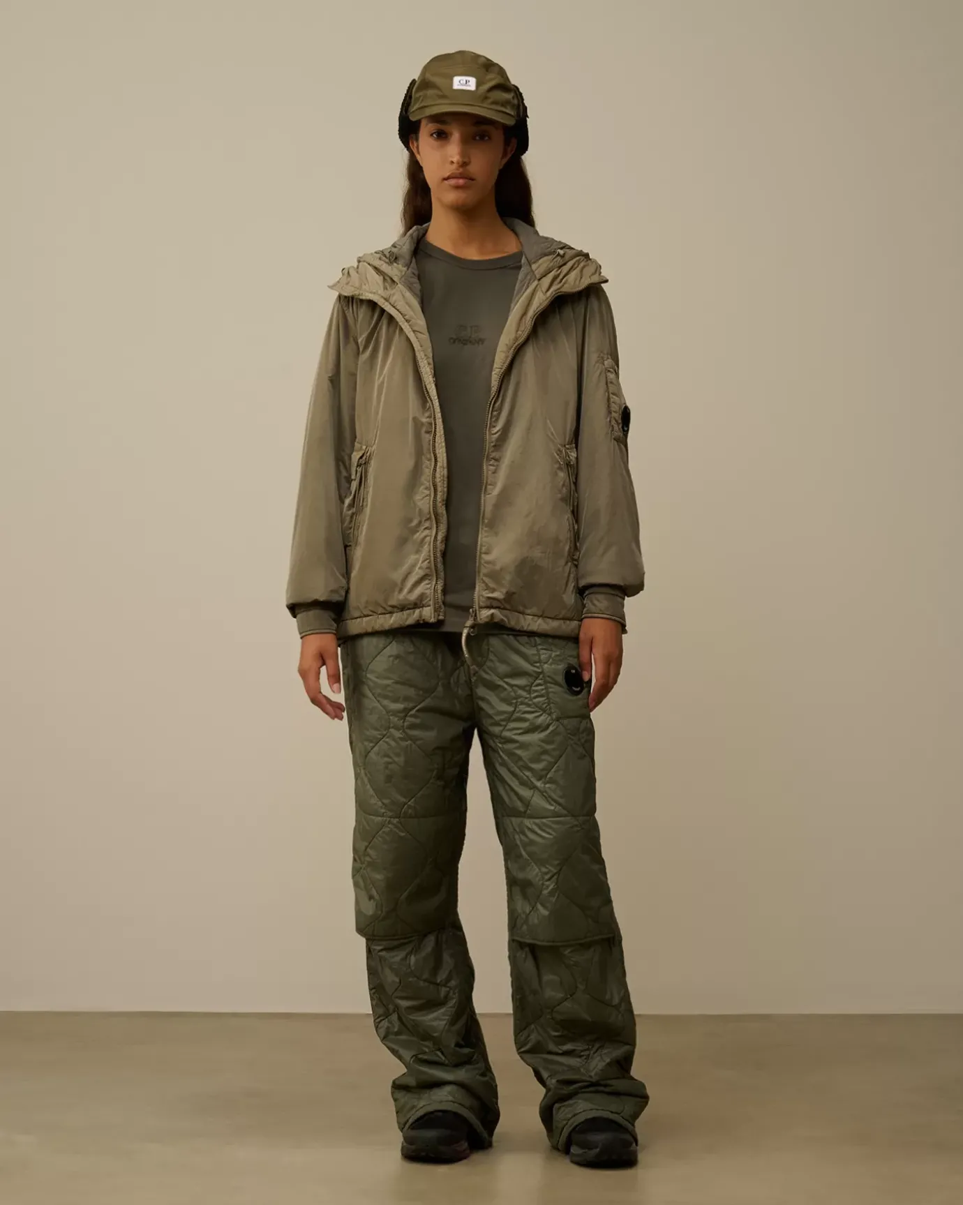 Jacket & Coats<C.P. Company Chrome-R Hooded Padded Jacket Walnut – Beige