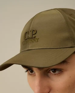 Hats<C.P. Company Chrome-R Logo Cap Ivy Green