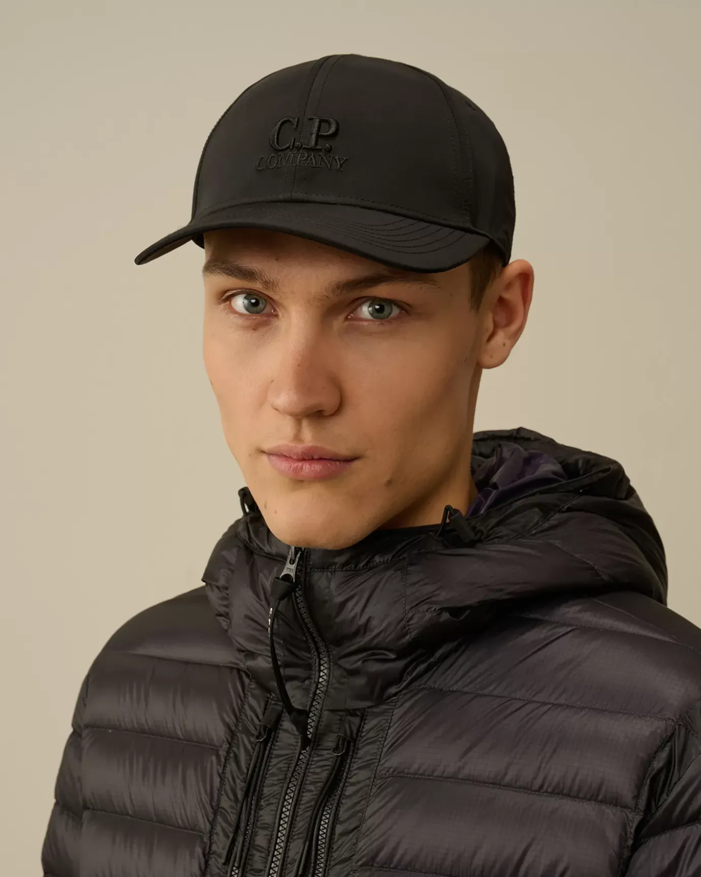 Hats<C.P. Company Chrome-R Logo Cap Black