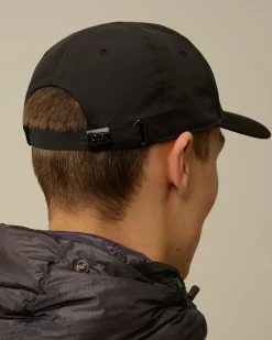 Hats<C.P. Company Chrome-R Logo Cap Black