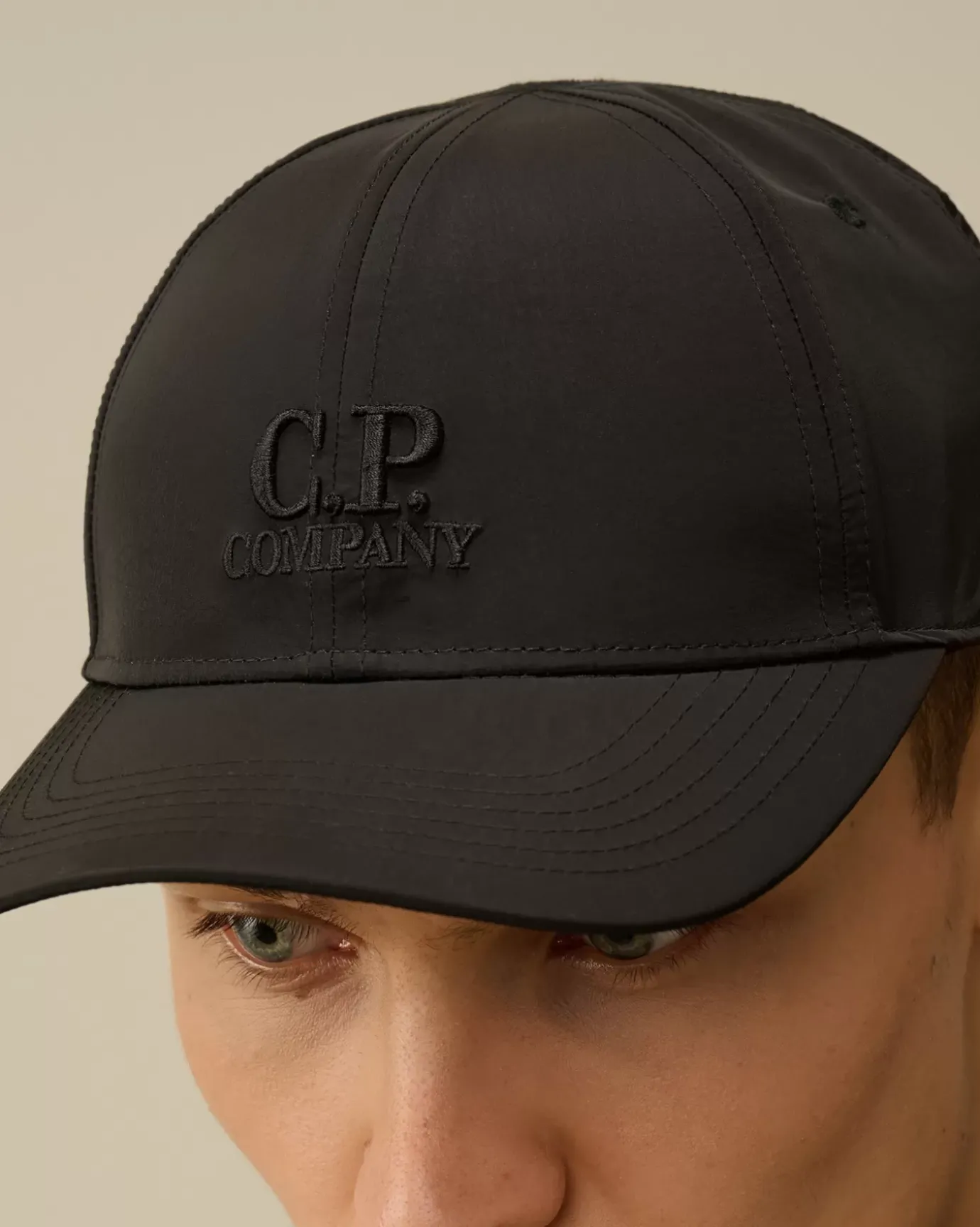 Hats<C.P. Company Chrome-R Logo Cap Black