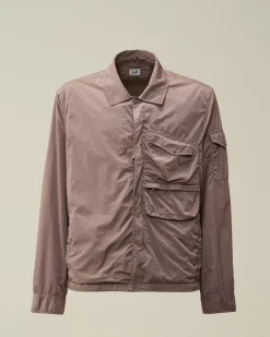 Overshirt<C.P. Company Chrome-R Utility Overshirt Purple Dove