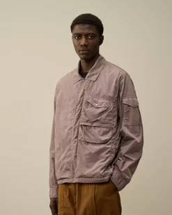 Overshirt<C.P. Company Chrome-R Utility Overshirt Purple Dove