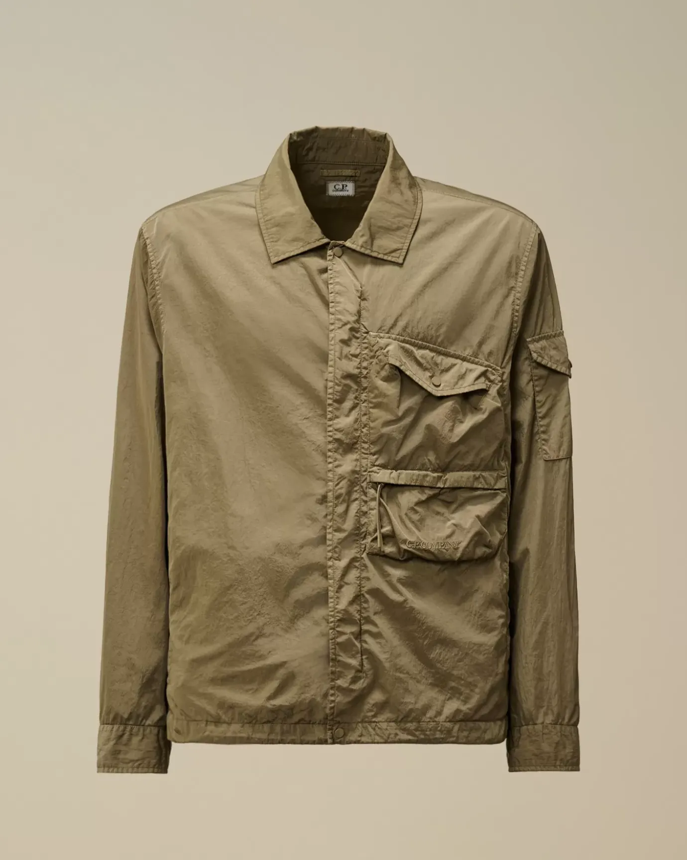 Overshirt<C.P. Company Chrome-R Utility Overshirt Walnut – Beige