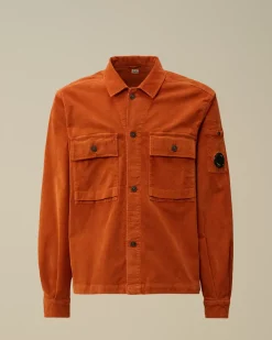 Overshirt<C.P. Company Corduroy Buttoned Utility Overshirt Bombay Brown