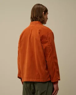 Overshirt<C.P. Company Corduroy Buttoned Utility Overshirt Bombay Brown