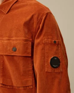 Overshirt<C.P. Company Corduroy Buttoned Utility Overshirt Bombay Brown